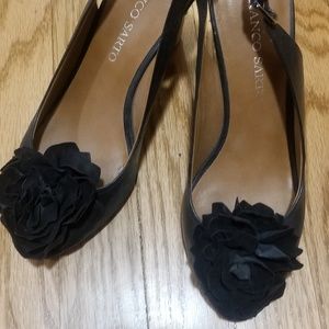 Wedge peep toe sandals